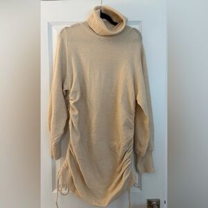Princess Polly Tan Turtleneck Mini Dress - Worn Once!